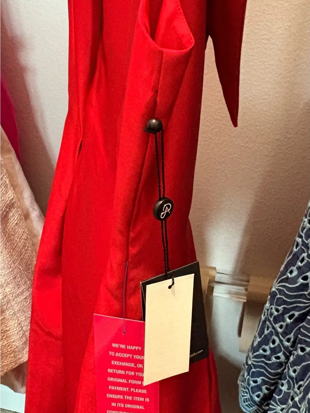 Adrianna Papell Red Fit-and-Flare Midi Dress - Picture 4 of 5